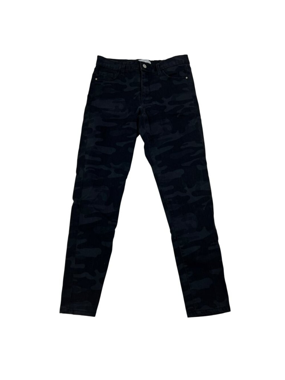 Social Standard Womens Camo Skinny Ankle Jeans Black/Gray Size 4